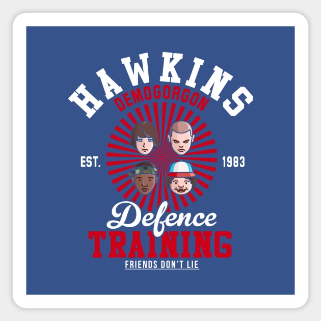 Stranger Things Hawkins Demogorgon Defence Sticker by Rebus28